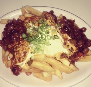 Vegan chili cheese fries  at Loving Hut in Reynoldsburg