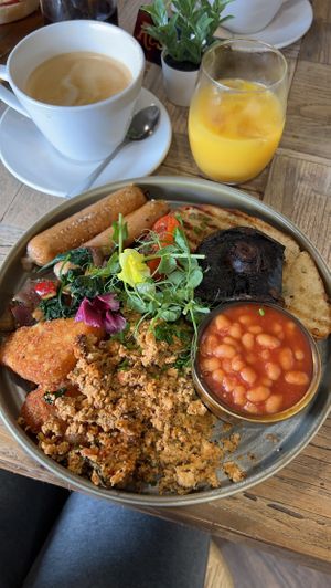 Vegan Full English Breakfast at The Lounge in Bingley