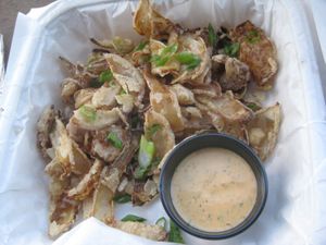 Crispy Smoked Onion Petals + Smokin' Ranch sauce at The Smokin' Onion in Asheville