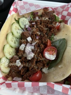 THEIR SEITAN IS SO DELICIOUS!   at The Smokin' Onion in Asheville