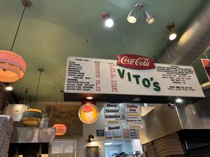 Menu  at Vito's Slices and Ices in New York City