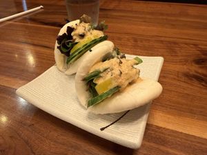Veggie bao buns  at Hakata Ramen & Sushi in Wayne