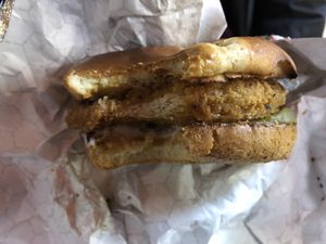 Chickun sandwich   at Pizza Pizza in Toronto