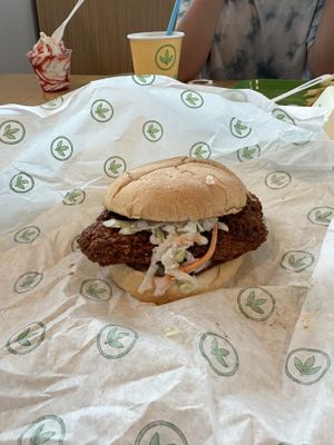 Hot Nashville I didn’t taste any spice but it was good   at Plant Power Fast Food - Craig Rd in Las Vegas