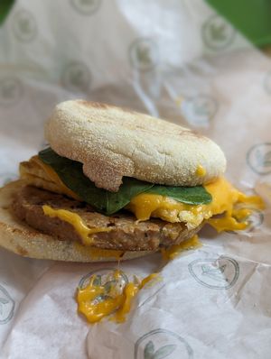 Sausage Egg and Cheese at Plant Power Fast Food - Craig Rd in Las Vegas
