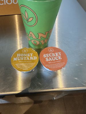 Sides of sauce  at Plant Power Fast Food - Craig Rd in Las Vegas