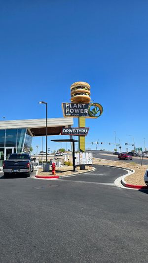 Outside at Plant Power Fast Food - Craig Rd in Las Vegas