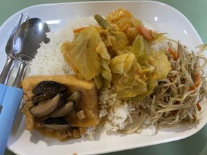 Mixed Vegetables Rice, has Bee Hoon too at Lucky Vegetarian in East Singapore