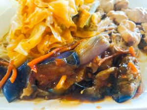 Eggplants at Lucky Vegetarian in East Singapore