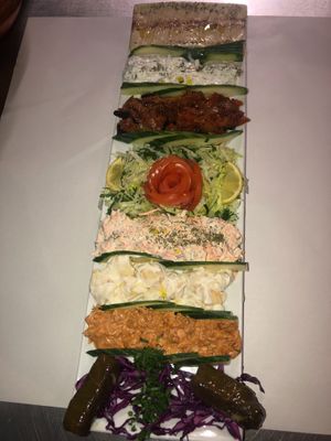 Cold mix mezze at Nazar in Hastings