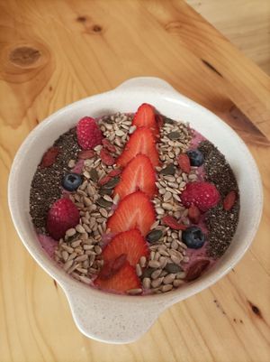 Wild berry Smoothie at Bruncheria Fresh Food & Smoothies in Tavira