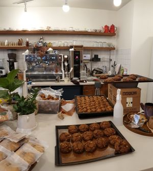 view into kitchen...those cookies just came out oven at Warm Harue - 따뜻한하루에 in Seoul