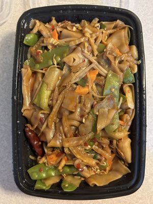 Vegetable chow fun  at Black Bamboo in West Hartford