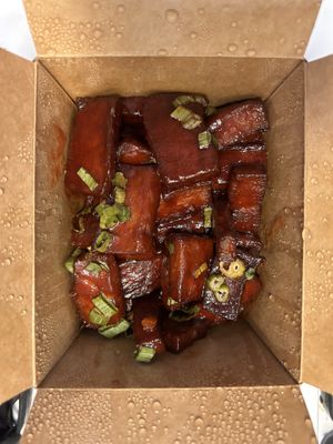 Vegan BBQ boneless ribs  at Black Bamboo in West Hartford