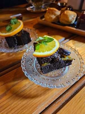 Sinaasappel brownie at Kasteelhoeve in Geldrop