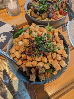 Mushroom filling with croutons at Kasteelhoeve in Geldrop