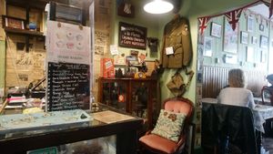 Vintage decor and Blitz memorabilia at The Blitz Tearoom in Weston-super-mare