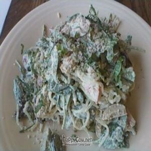 raw pesto kelp noodles (I Am Liberated) at Cafe Gratitude- Larchmont in Hollywood