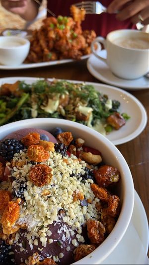 by far the best tasting açaí bowl i've ever had. wow. at Cafe Gratitude- Larchmont in Hollywood