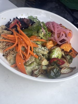 Forbidden rice bowl  at Cafe Gratitude- Larchmont in Hollywood