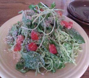 kelp noodles at Cafe Gratitude- Larchmont in Hollywood