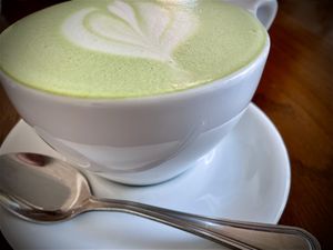 A Matcha from the world, famous Café gratitude  at Cafe Gratitude- Larchmont in Hollywood