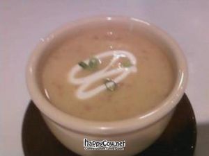 potato soup at Cafe Gratitude- Larchmont in Hollywood