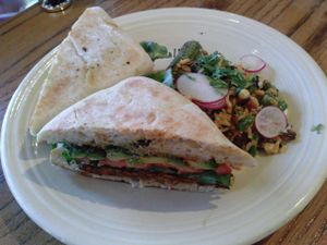 Mexican torta at Cafe Gratitude- Larchmont in Hollywood