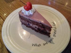black forest cake at Cafe Gratitude- Larchmont in Hollywood