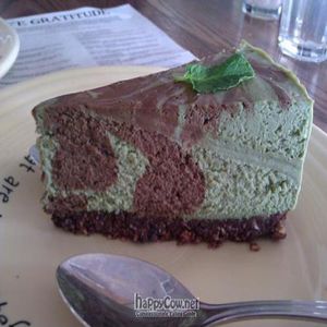 mint chocolate pie at Cafe Gratitude- Larchmont in Hollywood