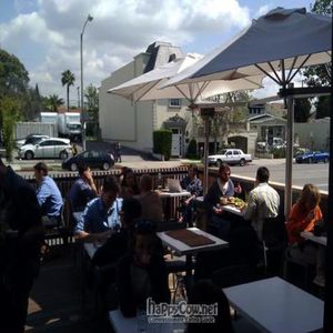 Patio seating. at Cafe Gratitude- Larchmont in Hollywood