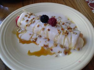 raw crepe at Cafe Gratitude- Larchmont in Hollywood