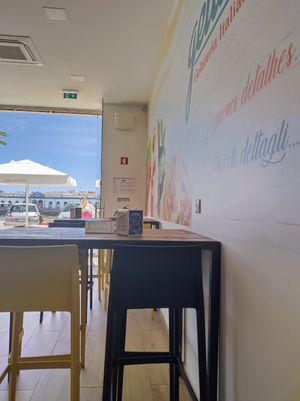 View facing the river at Gelato Magia in Tavira