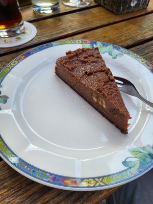 Bananen-Schoko-Kuchen vegan/glutenfrei at Gasthaus Vilstalsäge in Pfronten