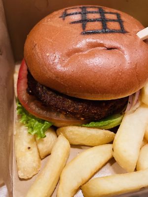 Falafel burger  at Gyros House in Kalampaka
