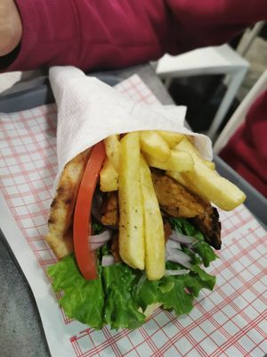Vegan Souflaki at Gyros House in Kalampaka