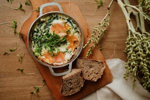 Our favourite:  spinach eggs at Mija  in Medellin