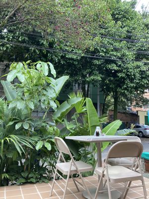 Where you can sit outside   at Mija  in Medellin