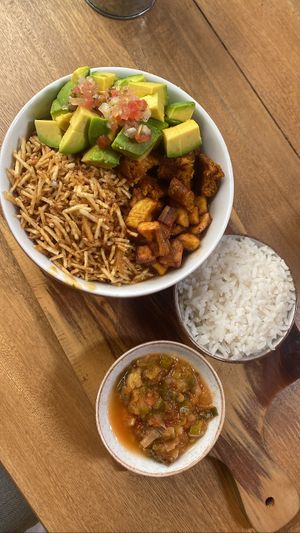 Bean bowl - very filling   at Mija  in Medellin