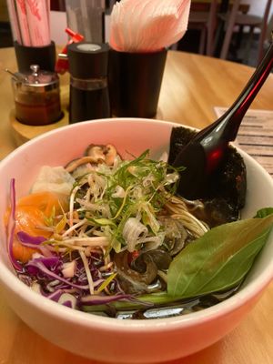 Vegan ramen at Kombu in Antigua