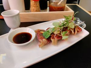 Gyozas at Kombu in Antigua