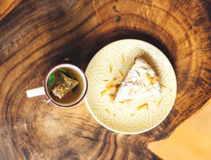 We are known for our carrot cake with cashew nuts topping, have you tried it yet? at Purple Cafe in Accra