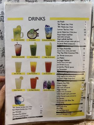 Drink menu  at Loving Hut Express - Gejayan in Yogyakarta