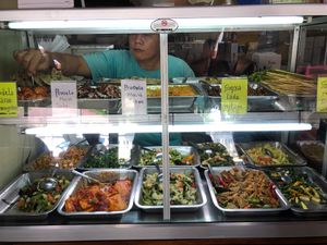 Buffet case at Loving Hut Express - Gejayan in Yogyakarta