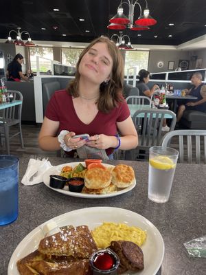 She got the vegan southwest   at Biscuits Cafe in Phoenix