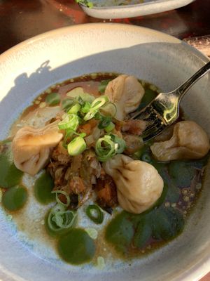 Kimchi and dumplings (vegan)  at LAUCH in Basel