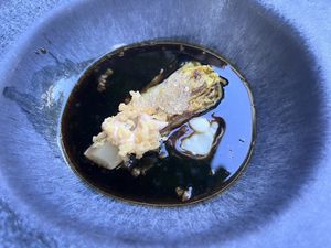 Bok choy with Celeriac plus the sauce!  at LAUCH in Basel