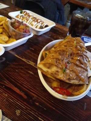Seitan quesadilla at Antojitos - The Dog House in Edinburgh
