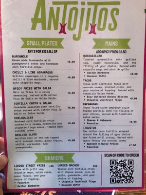 The Dog House menu August 2022  at Antojitos - The Dog House in Edinburgh