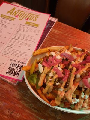 The fries in question. Look at that, delicious. at Antojitos - The Dog House in Edinburgh